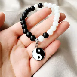 KARISHMA KREATIONS Beaded Elasticated Yang Bracelet image 3