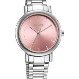 Sonata Women Brass Dial & Stainless Steel Bracelet Style Straps Analogue Watch 8174SM03-picture-28