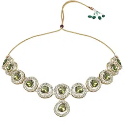 I Jewels Gold-Plated Kundan-Studded Jewellery Set image 3