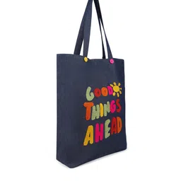 MASQ Typography Printed Shopper Canvas Tote Bag image 2