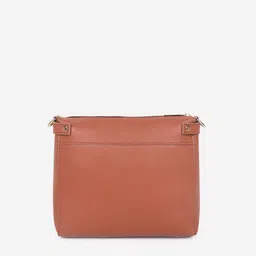 Black Spade Textured Structured Sling Bag With Card Holder image 3