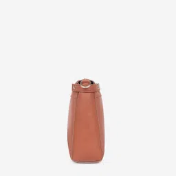 Black Spade Textured Structured Sling Bag With Card Holder image 4