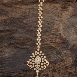 Kushal's Fashion Jewellery Gold-Plated Maang Tikka-picture-37