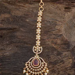 Kushal's Fashion Jewellery Gold-Plated Maang Tikka-picture-43