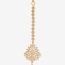 Kushal's Fashion Jewellery Gold-Plated Maang Tikka image 3