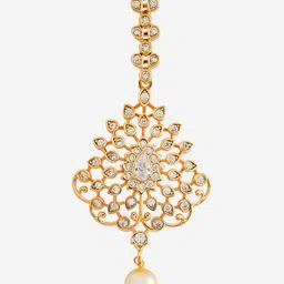 Kushal's Fashion Jewellery Gold-Plated Maang Tikka image 2