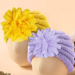 Baby Moo Unisex Kids Set of 2 Woollen Beanie With Floral Embellished-picture-20