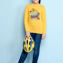 NUSYL Girls Pack Of 3 Typography Printed T-shirt image 2