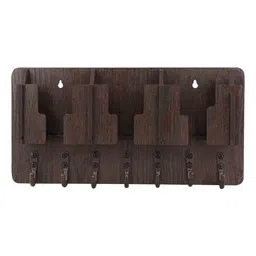 sehaz artworks Brown 3 Pocket Mobile Stand With Key Holder image 2