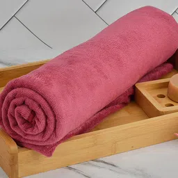 Black gold Pack of 2 Dark Pink Solid Bath Towels-picture-20