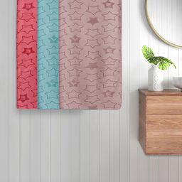 FABINALIV Green & Red Kids 3 Pieces Geometric Printed Cotton 350 GSM Bath Towels-picture-28