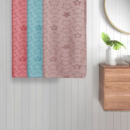 FABINALIV Green & Red Kids 3 Pieces Geometric Printed Cotton 350 GSM Bath Towels-picture-24