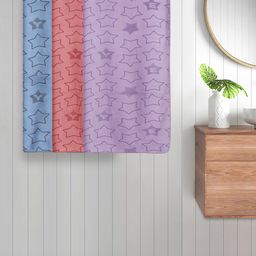 FABINALIV Blue & Red Kids 3 Pieces Geometric Printed Cotton 350 GSM Bath Towels-picture-30