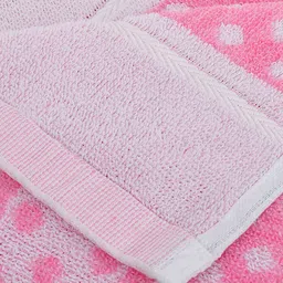 Kuber Industries Set Of 4 Pink & Blue Dot Printed Bath Towels image 4