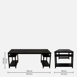 riyan luxiwood Edward Workstation In Brown Finish image 2