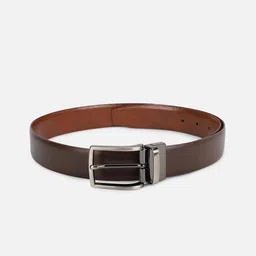 Louis Philippe Men Brown Solid Reversible Leather Belt-picture-12