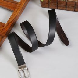 MUTAQINOTI Men Black & Brown Faux Leather Reversible Formal Belt-picture-47