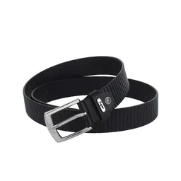 Flyer Men Black Striped Leather Formal Belt-image-68