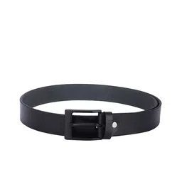 Mast & Harbour Men Black Textured Leather Formal Belt image 2