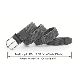 ZORO Men Grey Textured Belt image 5
