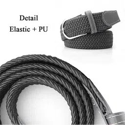 ZORO Men Grey Textured Belt image 2