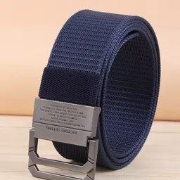 ZORO Men Blue Textured Canvas Belt-picture-42