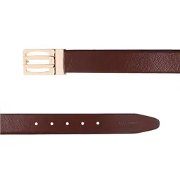 Teakwood Leathers Men Brown & Black Textured Leather Reversible Formal Belt image 5