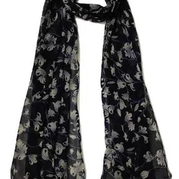 msfashion Printed Chiffon Women Multicolor Scarf, Fancy Scarf, Stole image 2