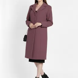 lime n lemon Tweed Solid Coat For Women image 4