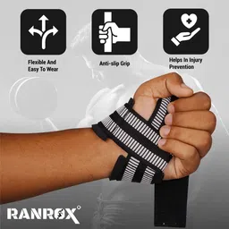 ranrox Weight Lifting Straps Wrist Bands Gym for Men Hand Band Wrist Support Supporter image 2