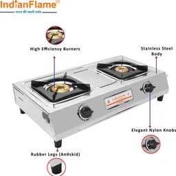 indianflame Stainless Steel Manual Gas Stove image 3
