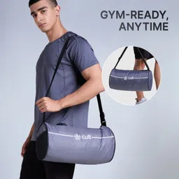 cult Duffle Bag-Unisex-Adjustable Strap-Mesh pocket-Gym & Sport Bag-Grey-12 L image 2