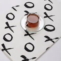 Jamio Firati Set Of 2 White Printed Cotton Table Placemats image 1