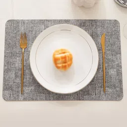 HOKIPO Grey 4 Pieces Heat Resistant Table Placemats image 2