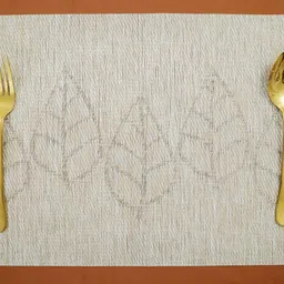 Yellow Weaves 6-pcs Beige Textured Jute Table Placemats image 4