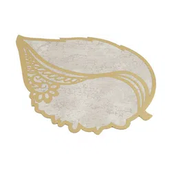 eyda Beige 6 Pieces Leaf Design Table Placemats image 4