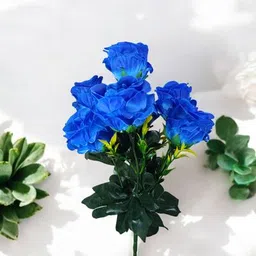 bloom boom BLUE.ROSE.ARTIFICIAL FLOWERS BUNCH FOR HOME DECORATION Blue Rose Artificial Flower-picture-44