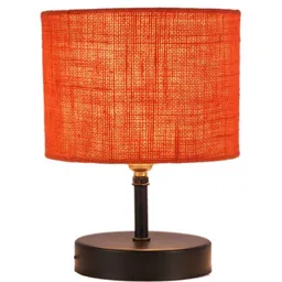 Devansh Iron Table Lamp With Orange Jute Shade by New Era image 3