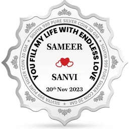 silviya BIS Hallmarked Personallized 1st Anniversary (AN1-20G975) S 999 20 g Silver Coin-picture-26
