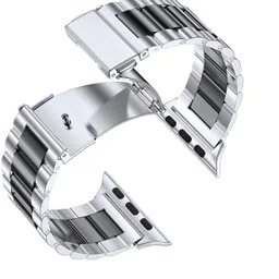 Maxpro iwatch series 7, Series 6,5,4,3,2,1 & SE Compatible For Apple iWatch Band 45mm ,44mm, 42mm Easy Light Weight STEEL Suitable For All Size (S/M/L) Smart Watch Strap image 2