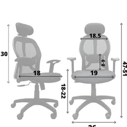 beaatho Oligo With 3 Years Warranty High Back Ergonomic Revolving Nylon Office Executive Chair image 3