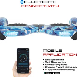uboard Classic 6.5 Hoverboard with App Connectivity, Inbuilt Bluetooth Speaker Military image 2