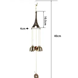 pragaart Eiffel Tower Wind-Chime Brass Windchime image 3