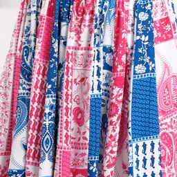 maquien Women Printed Flared Multicolor Skirt image 5