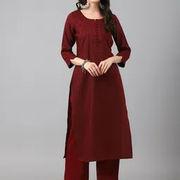 fourleaf Women Viscose Rayon Kurta Pant Set image 2