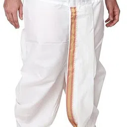 SANMIKA Solid Men Dhoti image 3