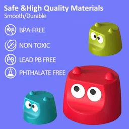 toy dekho Monster Cups Activity Toy for Babies 5+ Months Develops Motor Reasoning Skills image 5