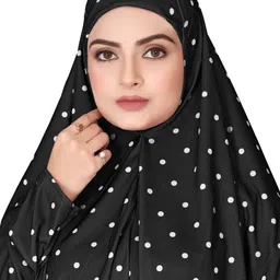 tijarat Printed Polyester Women Black Fancy Scarf image 4
