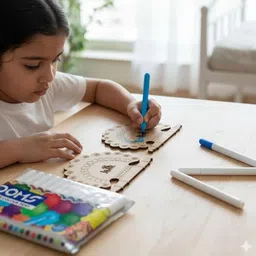 erhindia Shubh Labh Wall Art Kit MDF Cutout Boards DIY Craft Painting Project Decor Set image 2