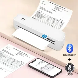 Milestone A80 A4 Size Thermal Printer Bluetooth Smart Wireless, Inkless Thermal Printer, Compatible with Android iOS Phones with 5pcs A4 Size Thermal Roll image 4